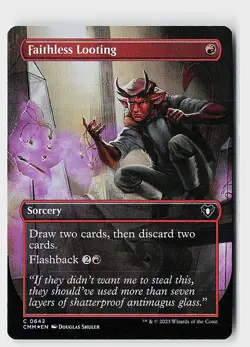 Faithless Looting (Borderless) Foil C Commander Masters 642 NM - Image 1