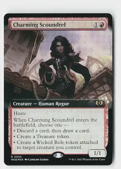 Charming Scoundrel (Extended Art) Foil R Wilds of Eldraine 345 NM - Image 1