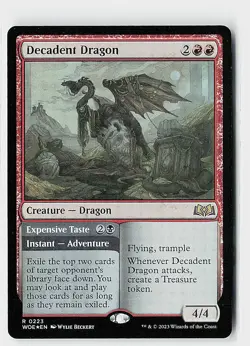 Decadent Dragon Foil R Wilds of Eldraine 223 NM - Image 1