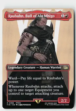 Raubahn, Bull of Ala Mhigo (Borderless) R FINAL FANTASY 388 NM - Image 1