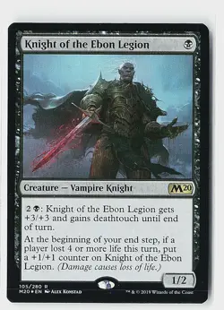 Knight of the Ebon Legion Foil R Core Set 2020 105 NM - Image 1