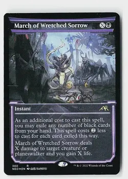 March of Wretched Sorrow (Showcase) Foil R Kamigawa: Neon Dynasty 380 NM - Image 1