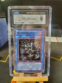 CGC 9 MINT 2024 Yugioh Relinquished RP01-EN054 Ultra Rare REPRINT - Image 1