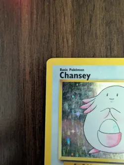 Chansey 3/102 HP Base Set Unlimited Holo Rare Vintage Pokemon TCG 1999 - Image 3
