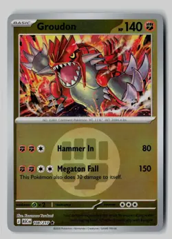 Groudon (Energy Symbol) 108/217 Holo Ascended Heroes Pokemon Reverse Holo NM - Image 1