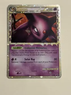 Pokemon Espeon PRIME Undaunted Set HOLO Ultra Rare HGSS Series Card 81/90 MP - Image 1