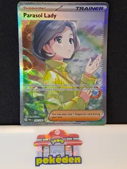 Parasol Lady 255/182 Sv04: Paradox Rift Special Illustration Rare Pokemon TCG NM - Image 1