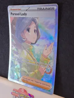 Parasol Lady 255/182 Sv04: Paradox Rift Special Illustration Rare Pokemon TCG NM - Image 2