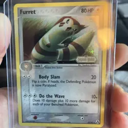 2006 Pokemon, Legend Maker, #33/92 Furret, Uncommon Reverse Holo Stamped NM - Image 1
