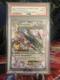 Pokemon TCG M Rayquaza EX Celebrations Classic Collection Holo 76/108 PSA 9 - Image 1