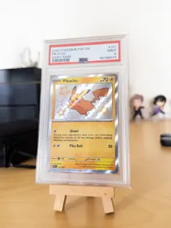 Pikachu 131/091 Shiny Rare Paf En-paldean Fates Pokemon PSA 9 - Image 1