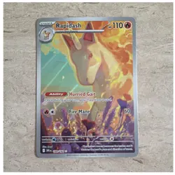 Pokemon Rapidash 189/182 SV10 Destined Rivals IR Full Art Holo 110HP - Image 1