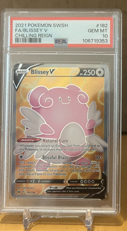 Pokemon - SWSH - Chilling Reign - Blissey V 182/198 PSA 10 - Image 1