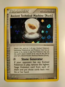 Pokemon Ancient Technical Machine [Rock] Hidden Legends 85/101 LP Reverse Holo - Image 1
