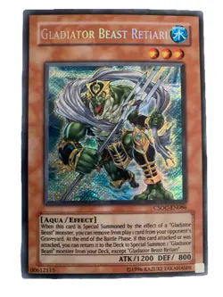 YUGIOH Gladiator Beast Retiari CSOC-EN086 Secret Rare LP - Image 1
