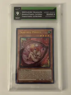 2023 Yugioh! - Traptrix Pudica #SDBT-EN001 / 1st Edition - Graded Degree 9 - Image 1