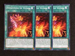 3x YuGiOh! - Awakening of Veidos MP25-EN336 Common 1st Edition Near Mint - Image 1