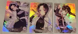 Demon Slayer Goddess Story Set of 3 SR Card Shinobu Kanae Kochou Kanao Tsuyuri - Image 1