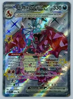 Charizard ex 074 SV: Scarlet Violet Black Star Promo Card Paldean Fates Holo - Image 1