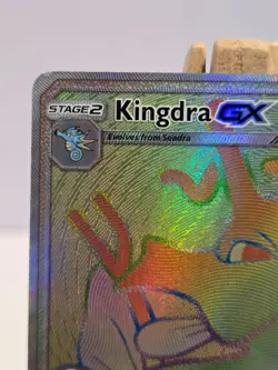 POKEMON Kingdra GX SM155 Rainbow Rare Secret Promo Sun & Moon TCG Card - Image 3
