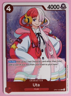 OP01-005 Uta Rare English One Piece TCG Card Romance Dawn NM NP - Image 1
