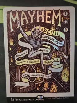 *FOIL* Mayhem Devil (1715) Secret Lair Prints of Darkness NM M MTG - Image 1