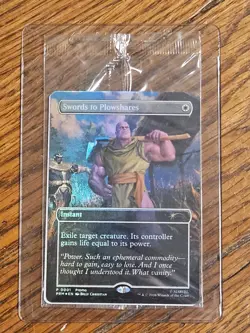 MTG Swords to Plowshares Borderless Foil PSA Magazine Promo Sealed - Image 1