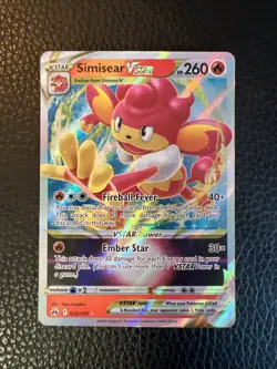 Simisear VSTAR 023/159 Ultra Holo Rare C2 Crown Zenith Pokemon TCG PACK FRESH NM - Image 1