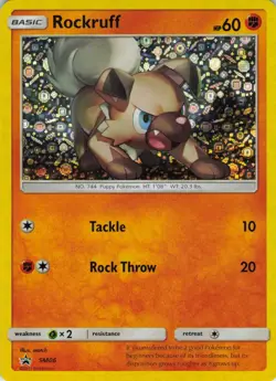 Rockruff - SM06 Holo Promo Sun & Moon Promo Pokemon Holo Near Mint - Image 1