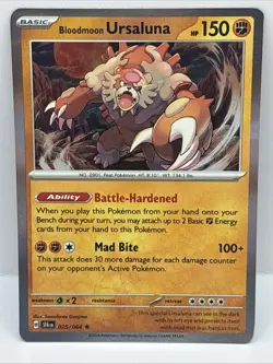 Bloodmoon Ursaluna 2024 SFA English Reverse Holo Rare 025/064 Pokemon TCG Card - Image 1