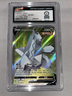 CGC World Record 1/1 Duraludon V #197 Pokemon Evolving Skies - Image 2