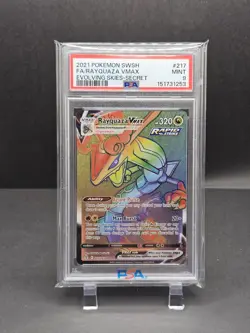 Pokemon Evolving Skies Full Art Rayquaza Vmax Psa 9 - Image 1