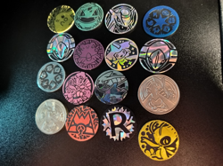 Lot Of 16 Vintage Pokemon TCG Coins, Celebi, Lugia, Deoxys, Jirachi, Pikachu - Image 1