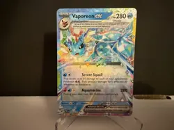 2025 Pokemon Vaporeon ex 023 Prismatic Evolutions Double Rare Holo Card NM+ - Image 1