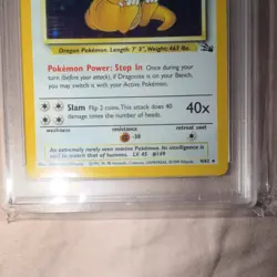 Wizards of the Coast Pokemon TCG Fossil Dragonite 4/62 Holo Rare PSA 7 - Image 2