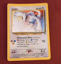 Vintage Lugia Holo 9/111 Neo Genesis Unlimited Pokemon Card LP/MP HOLO SWIRL - Image 1