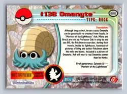 Omanyte #138 Topps Trading Cards Series 3 Pokemon Near Mint - Image 2