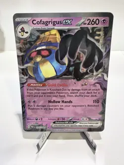 Cofagrigus ex SV04 Paradox Rift 076/182 Holo Double Rare NM Pokemon TCG - Image 1