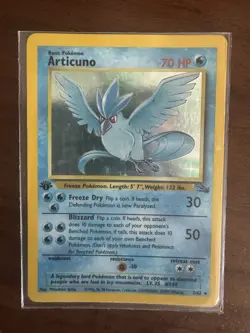 Pokemon Articuno Holo Fossil 2/62 1st Edition - Excellent Condition - Image 1