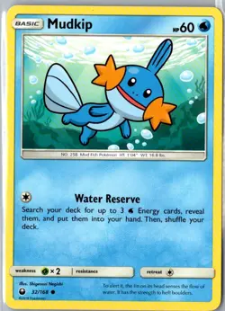 MUDKIP 32/168 COMMON CELESTIAL STORM POKEMON LP - Image 1