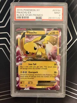 Pokemon Pikachu EX Black Star Promo XY84 PSA 9 Mint - Image 1
