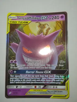 Pokemon Sun and Moon Trading Card Game Gengar and Mimikyu GX 53/181 - Read Desc. - Image 2