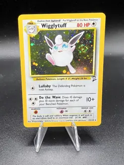 Wigglytuff Holo Pokemon Card 019/130 Base Set 2 - SWIRL NM ZO1 - Image 1