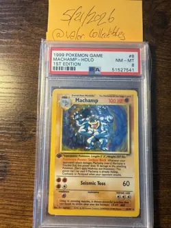 Pokemon TCG 1999 Machamp Holo 1st Edition Base Set MEMORIAL DAY FLASH SALE - Image 1