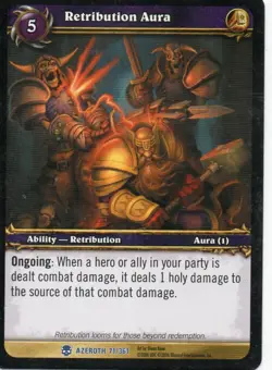 World of Warcraft TCG - Retribution Aura #71 - Azeroth Rare - Image 1