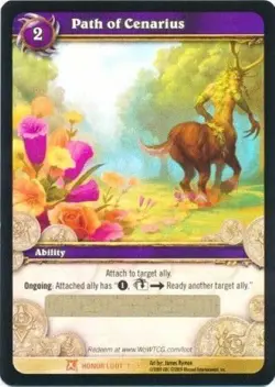 World of Warcraft Path of Cenarius Loot Card *Unscratched* - Image 1