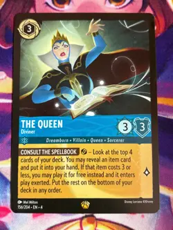 NON FOIL - The Queen - Diviner 156/204 Legendary - Disney Lorcana CARD - Image 1