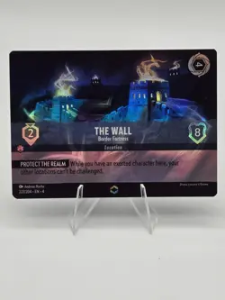 Disney Lorcana EN4 - The Wall Border Fortress Enchanted Holofoil # 222 - Image 1
