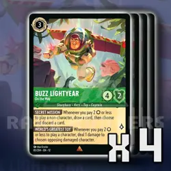 Buzz Lightyear On the Way 85/204 x4 R Wilds Unknown Disney Lorcana - Image 1
