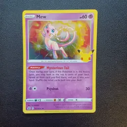 Pokemon Card Celebrations Set Mew 011/025 Holo Rare 25th Anniversary - Image 1